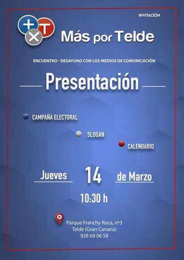 Cartel del acto convocado por Más por Telde (Foto TA)